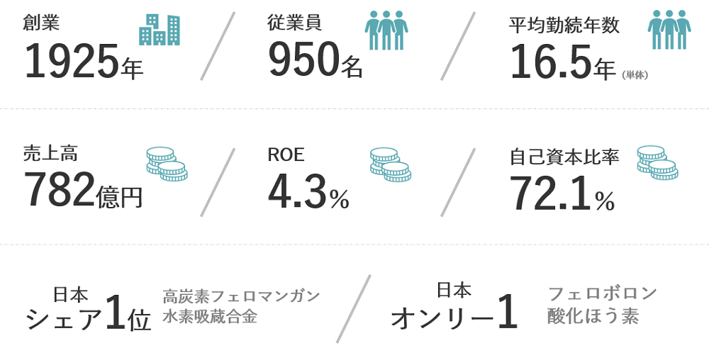 数字で見る新日本電工